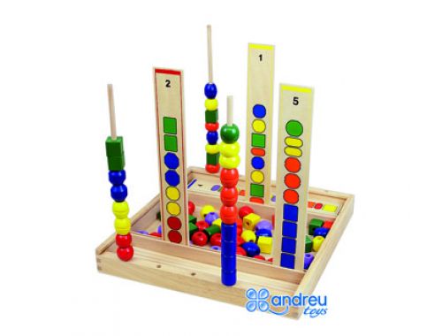Jogo andreutoys manipulacao percecao visual 92 pecas 34x33x4,5 cm , Andreutoys , 68298 , 8416040161823